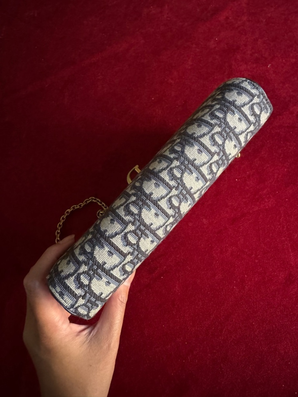 Medium Saddle Pouch with Chain
Blue Dior Oblique Jacquard - Picture 8 of 14